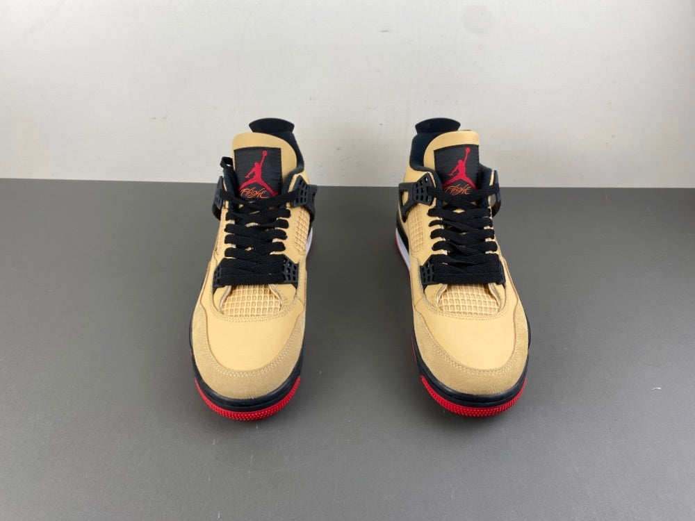 Classic 4-Style Sneakers – Beige/Black/Red